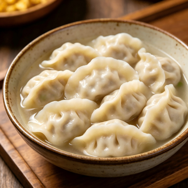 Homemade Boiled Pork & Veggie Chinese Dumplings (9pcs)