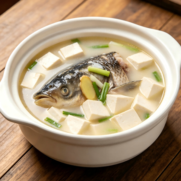 Milky Carp Fish Head & Silken Tofu Soup
